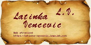 Latinka Venčević vizit kartica